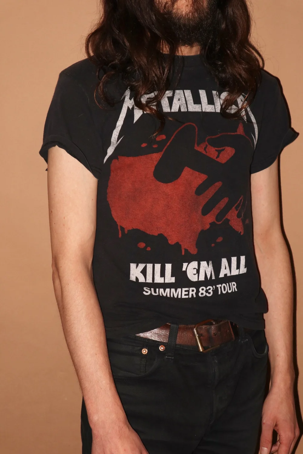 VINTAGE 90s METALLICA KILL 'EM ALL 83 TOUR T-SHIRT - SMALL